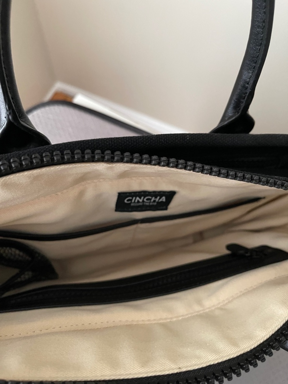 Cincha Black Canvas Crossbody Tote with Removable Strap - Picture 10 of 10